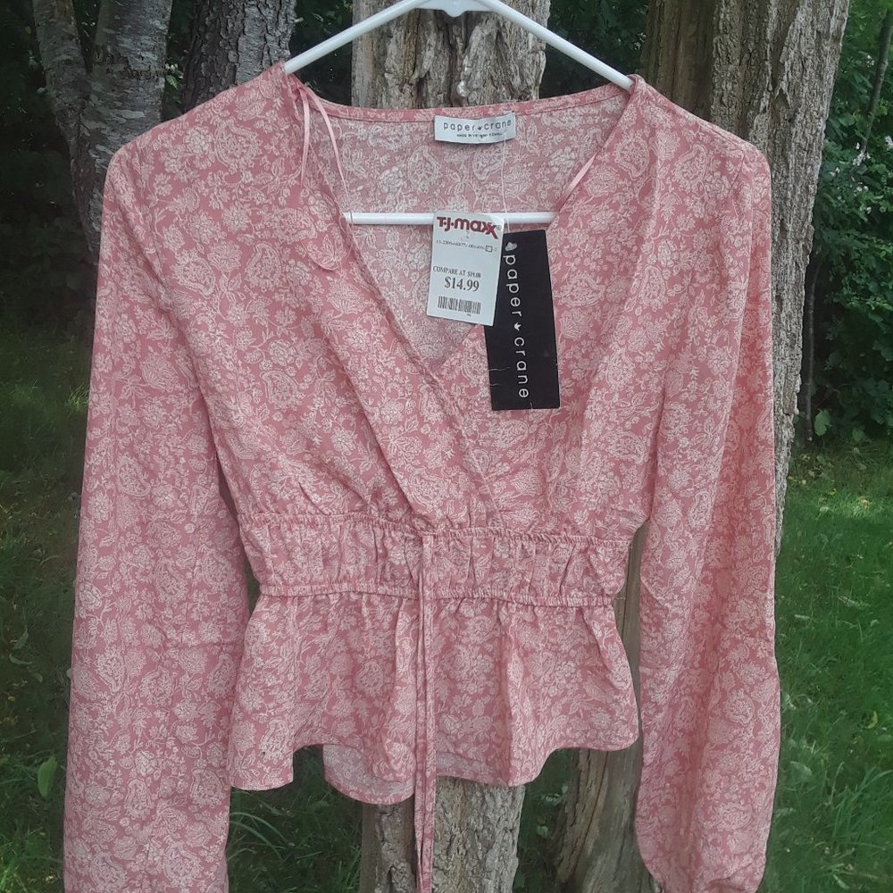 NWT paper crane long sleeve xs